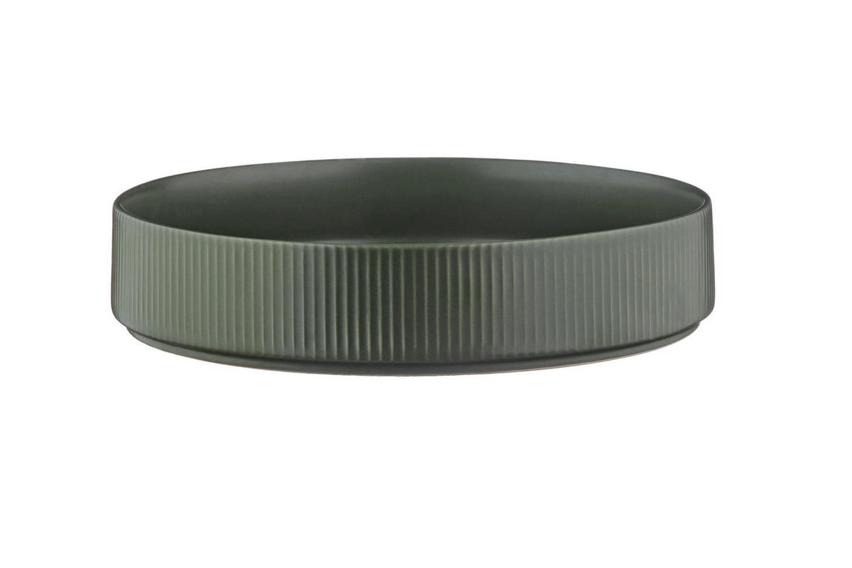 SUPPENTELLER Scandi Ø21,5cm - 4er-Set - Olive - Grün, Keramik (21.5cm) - Björn