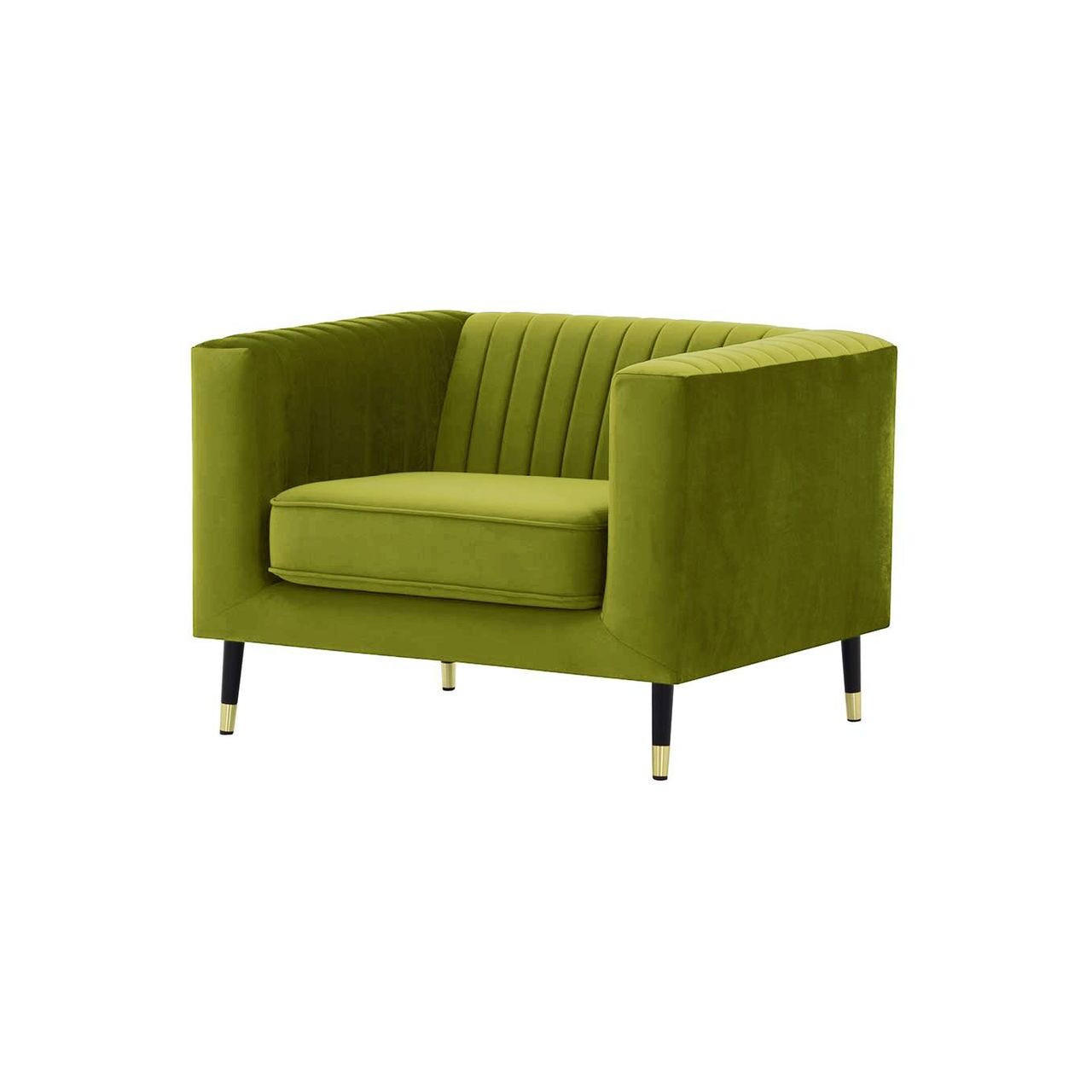 SESSEL Slender-Velluto 9 - Olivgrün, Holz/Textil (99/71/83cm) - SLF24