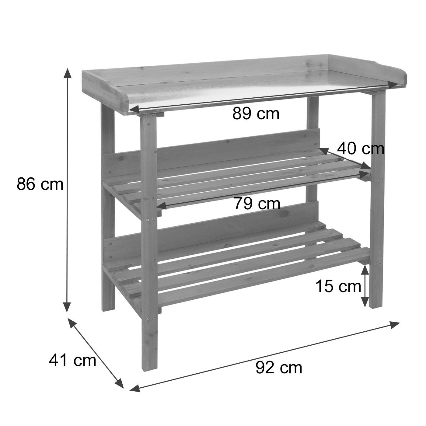 Thumbnail - MCW Pflanztisch, Anthrazit, Holz, 92x86x41 cm, Wohnzimmer, Wohnzimmertische, Blumenständer