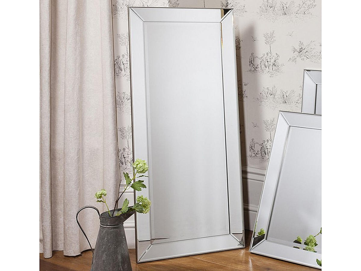 SPIEGEL - Eukalyptusholz - 50 x 170 cm - Silberfarben - DARCY - Silberfarben, Holz (50/170/4cm) - Vente-Unique