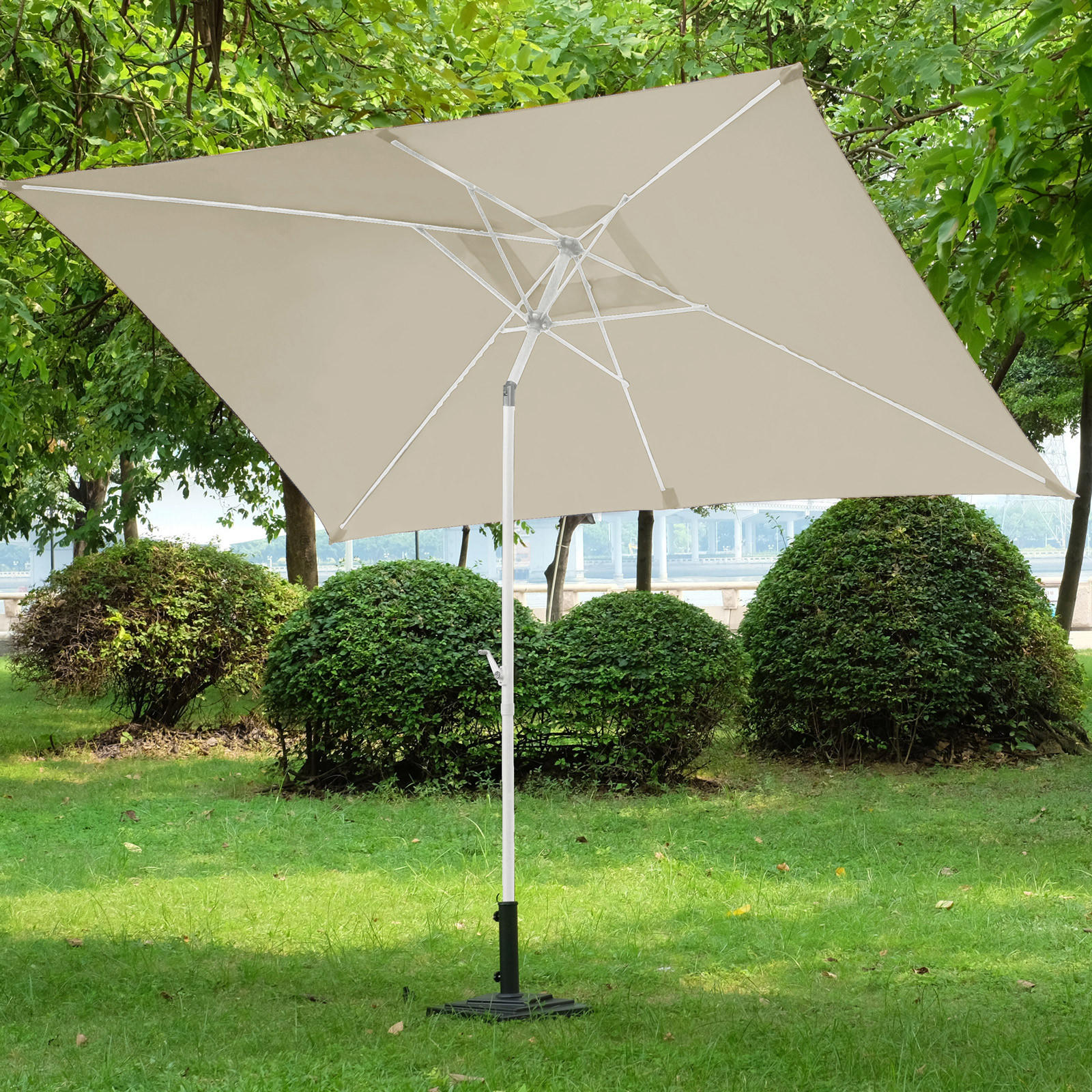SONNENSCHIRM rechteckig 3x2m - Beige, Textil (200/300cm) - SVITA