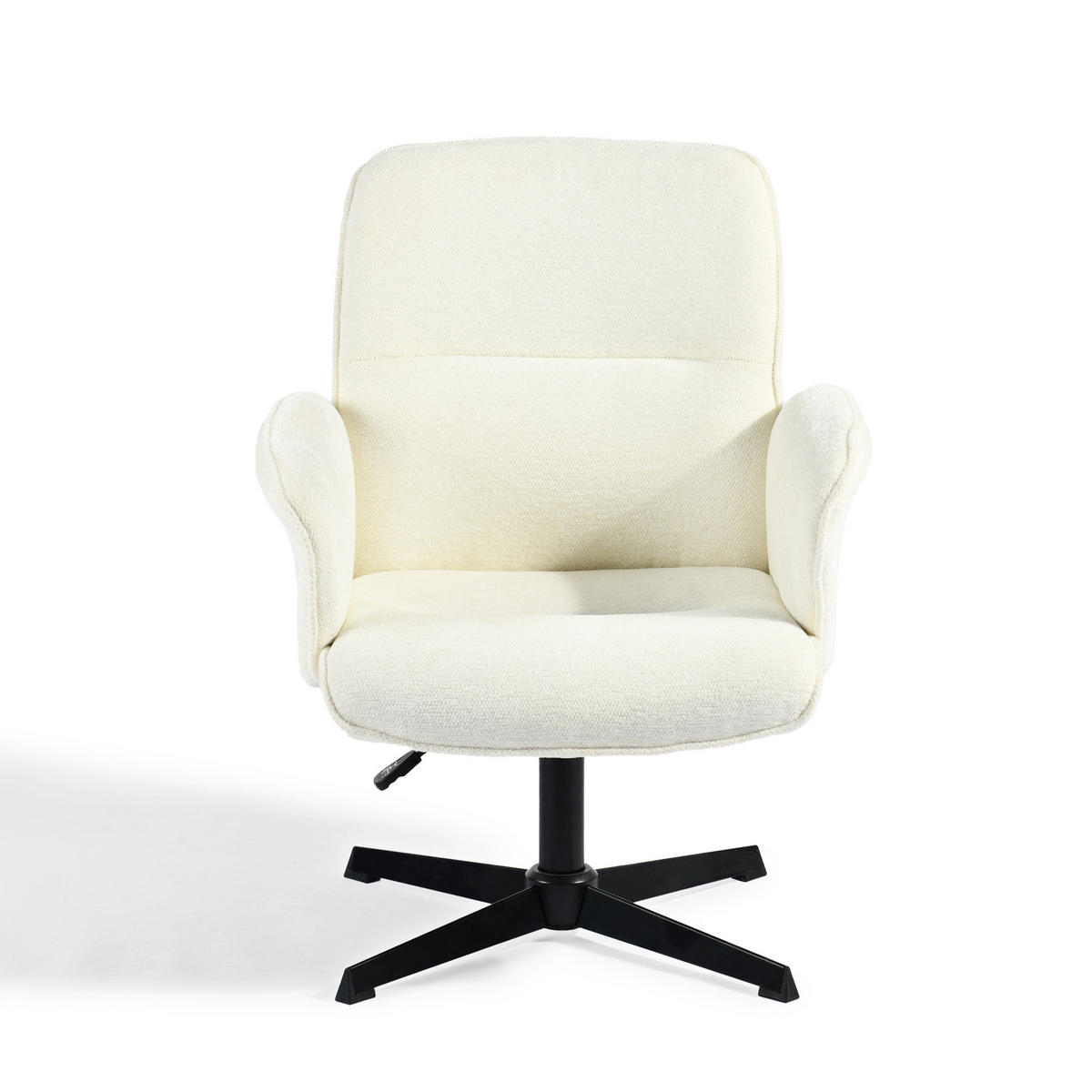 DREHSTUHL Beige Schwarz - Beige/Weiß, Metall (59.5/93/61.5cm) - Urban Meuble