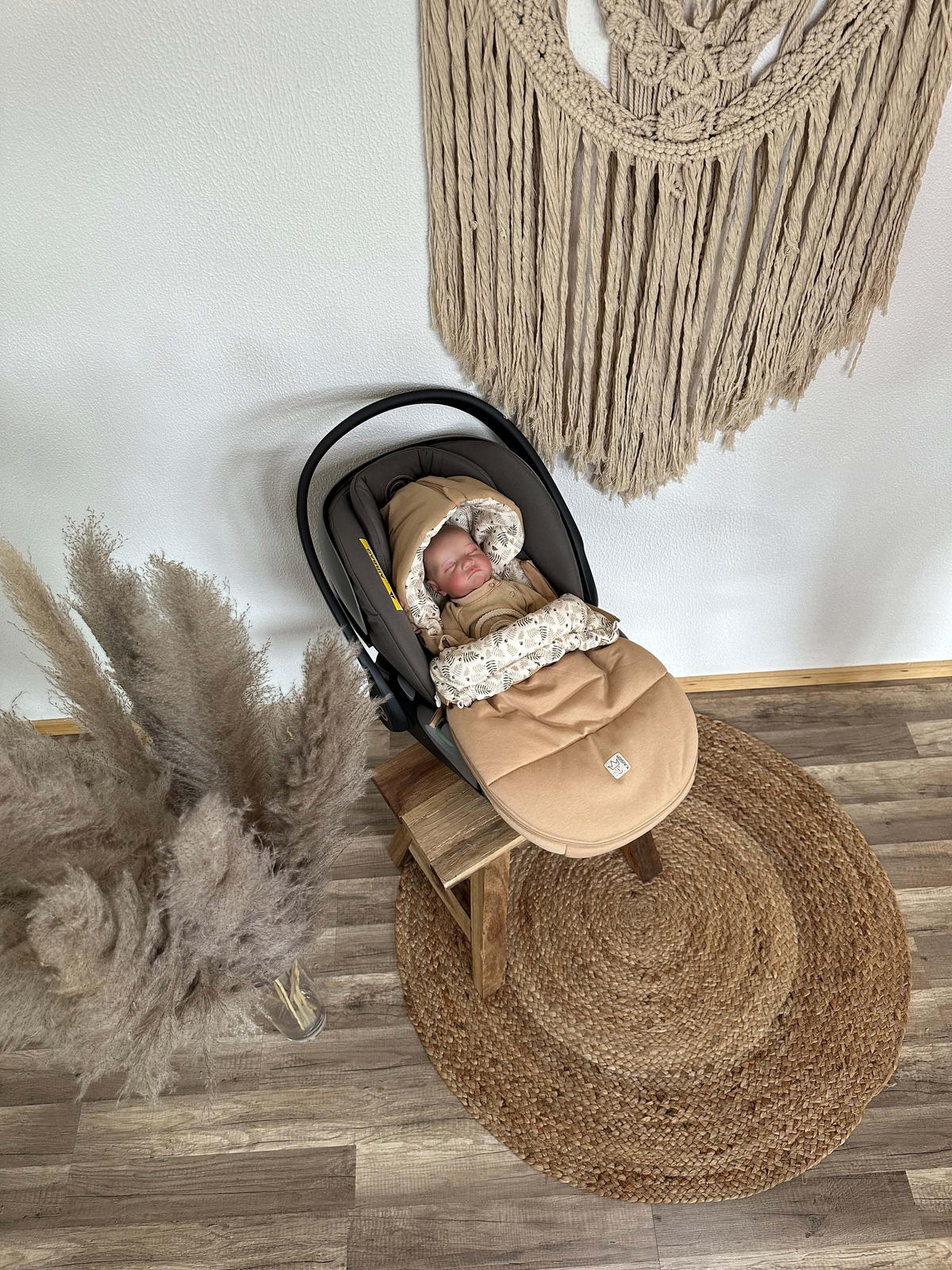 BABYSCHALENFUSSSACK Small Jersey Hooded, butternut - Naturfarben, Naturmaterialien/Textil (40/9/80cm) - Kaiserbaby