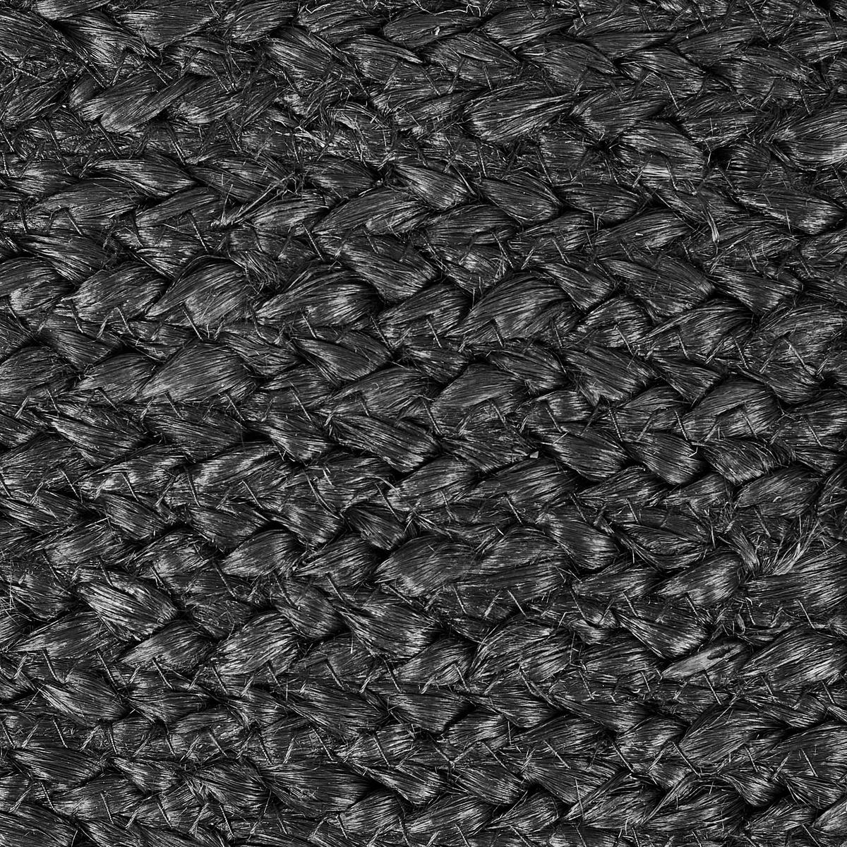 POUF Jute Schwarz Isarda - Schwarz, Textil (40/20/70cm) - Beliani