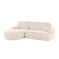 ECKSOFA mit Schlaffunktion und Bettkasten LIRA-L - 264x172x89 Beige - Beige, Holzwerkstoff/Textil (264/172cm) - ALTDECOR