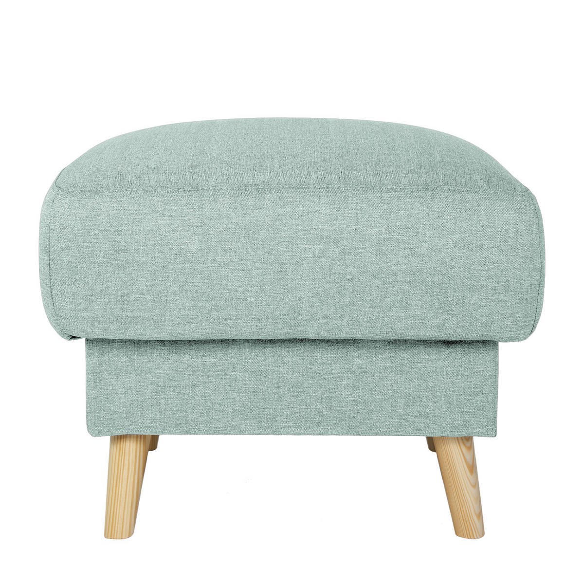 POLSTERHOCKER - Webstoff - Hellbraun/Mintgrün, Textil (77/46/62cm) - home24