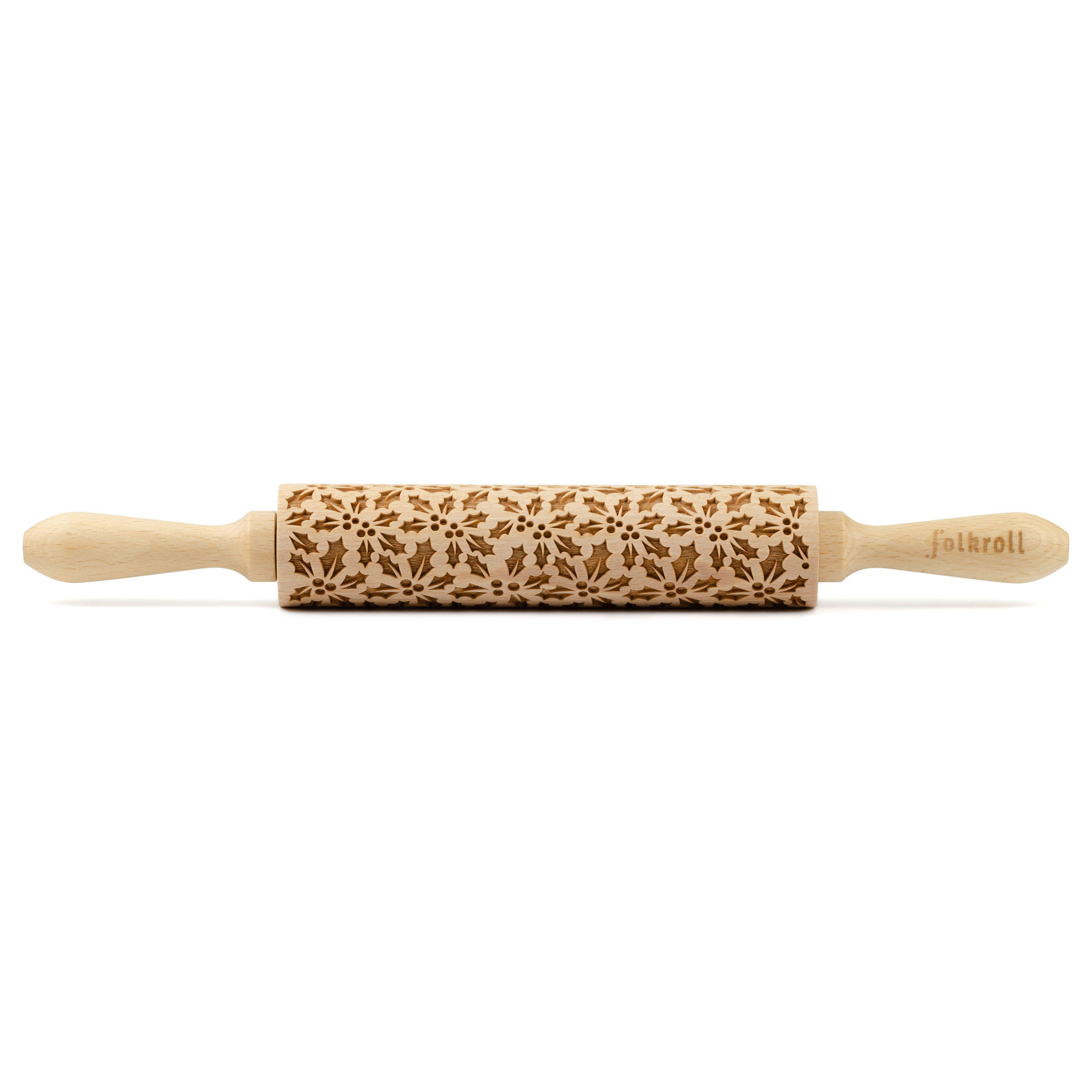 TEIGROLLE Stechpalme, medium, 37 cm, Buchenholz - Braun, Holz (4.5cm) - Folkroll