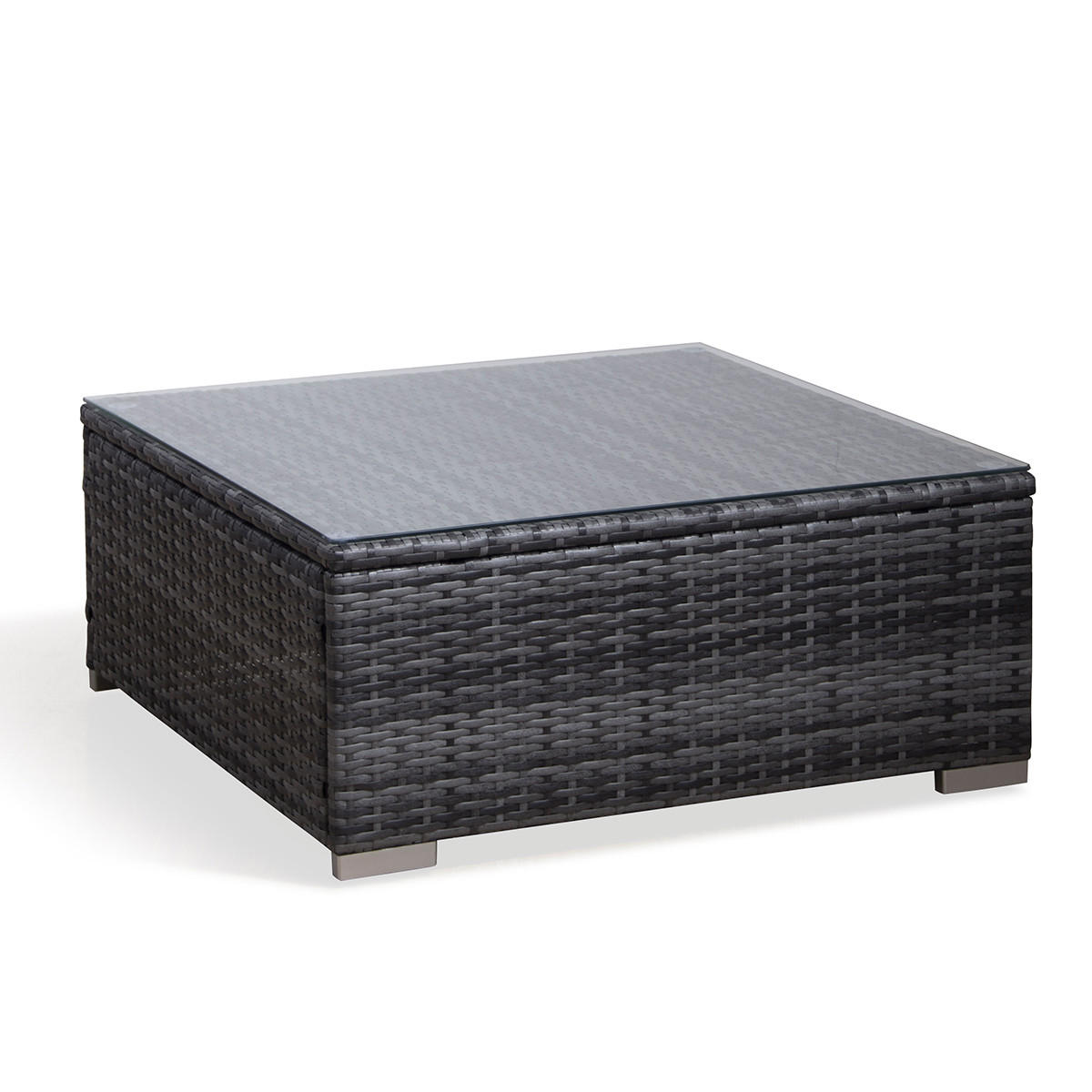 GARTENLOUNGE LUGANO XL Grau - Grau, Kunststoff - SVITA