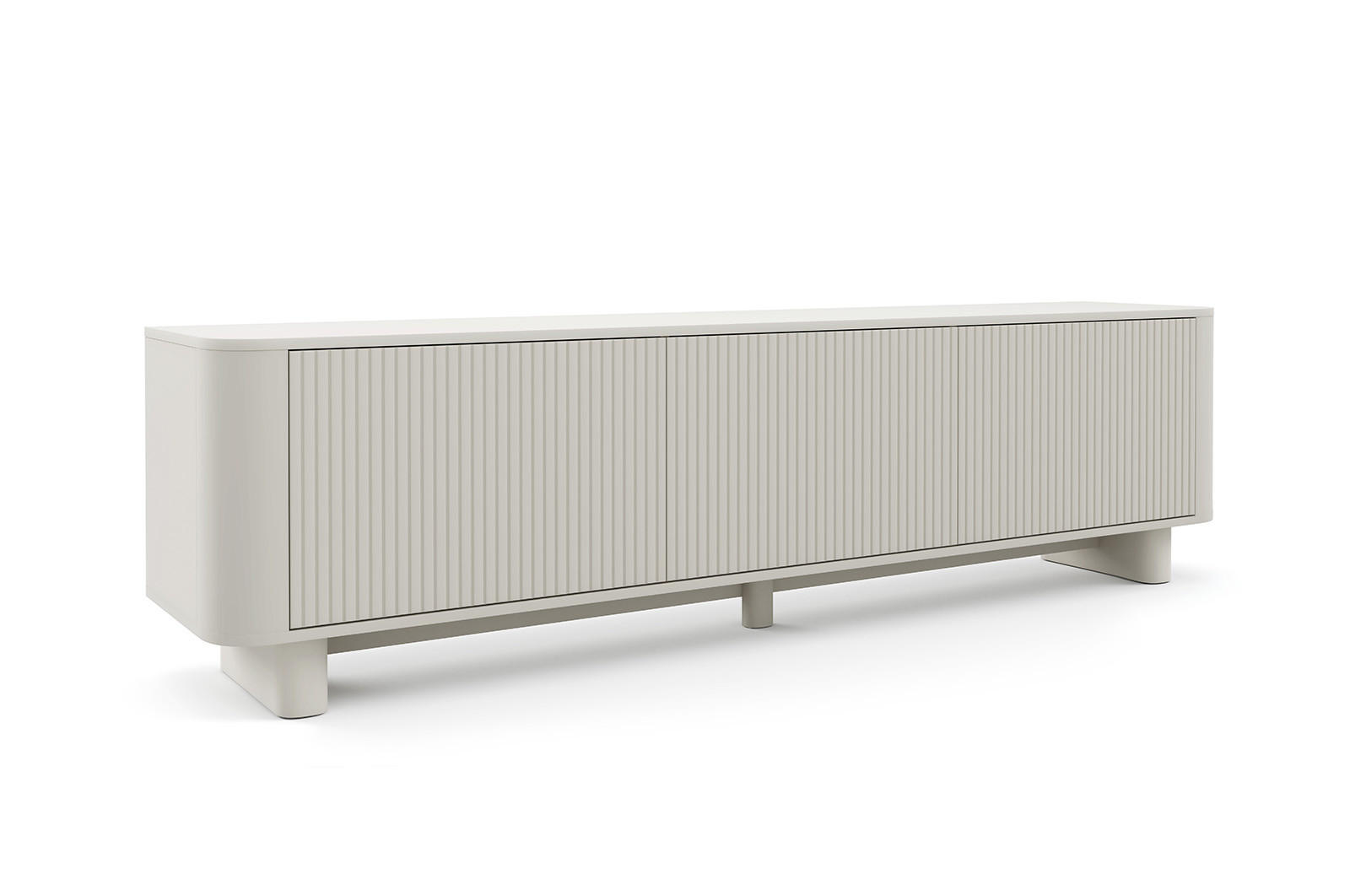 TV-SCHRANK Hängende RTV Kommode 200 cm Misterio mit Lamellen Cashmire - Beige/Creme, Holzwerkstoff (200/42/40cm) - Jerpax
