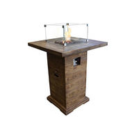 FEUERSTELLE Rova Bar in Holz-Optik aus Faserbeton - Zwetschgeholzfarben, Stein (87/106/87cm) - Elementi