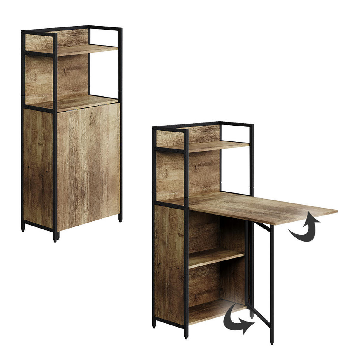 PSACÍ STŮL Savio Rustikální dub - divoký dub, kompozitní dřevo (30/57/120cm) - Vicco