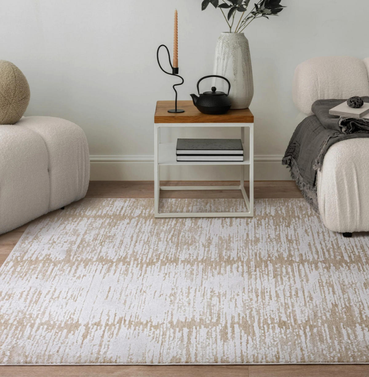 TEPPICH modern Flachgewebe SAND Beige 200 x 300 cm - Beige, Textil (200/300cm) - Novatrend