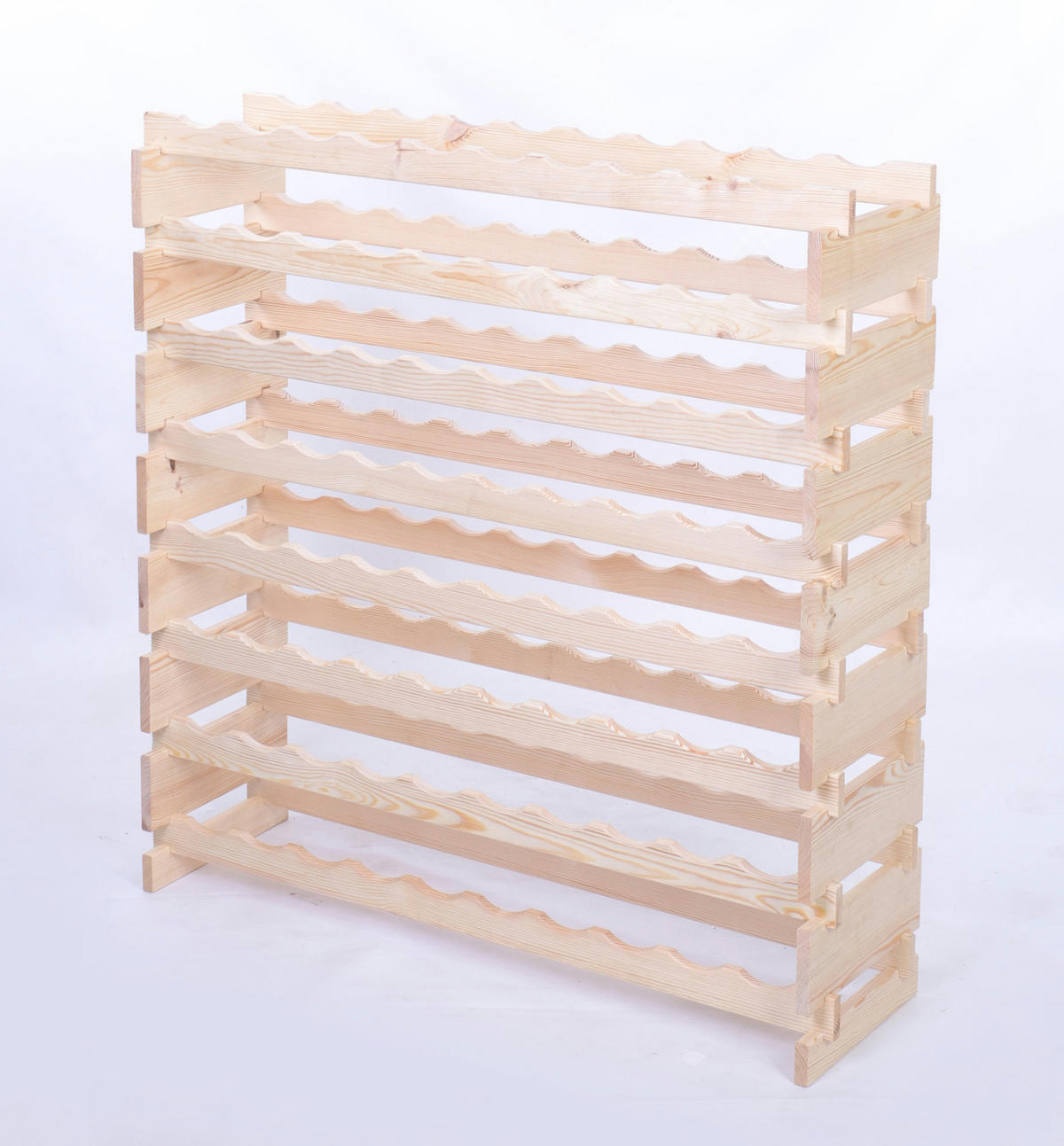 WEINREGAL VINOTECA FLEX PRO HxBxT 107x103x28cm 80 Flaschen auf 8 Ebenen Natur unbehandelt - Naturfarben, Holz (103/107/28cm) - PROREGAL