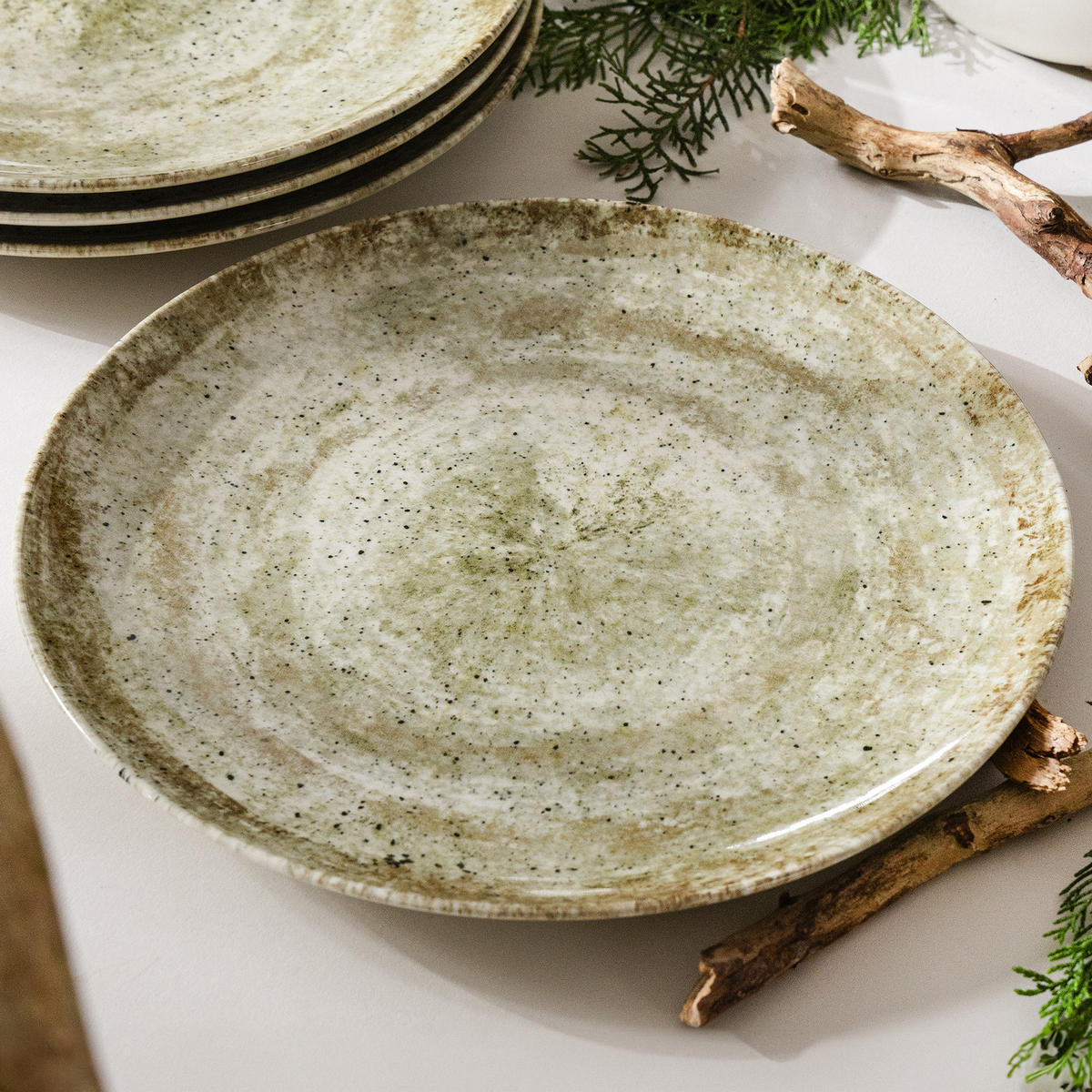 TAFELSERVICE ERATO 12 Personen 36-tlg Hartporzellan - Beige, Keramik (27.5/2/27.5cm) - KONSIMO®