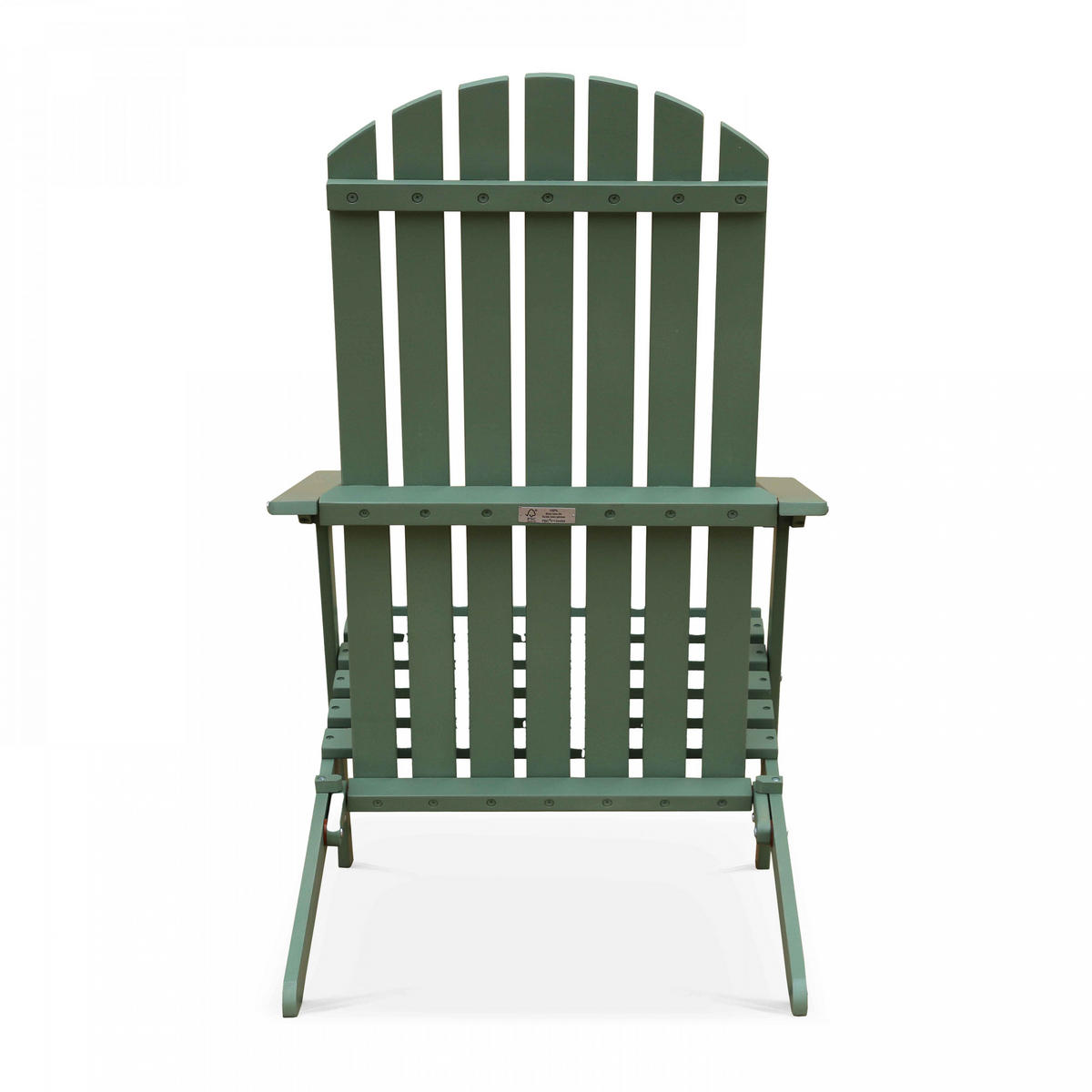 RELAXSESSEL, Grün - Grün, Holz (84/95/59cm) - Oviala