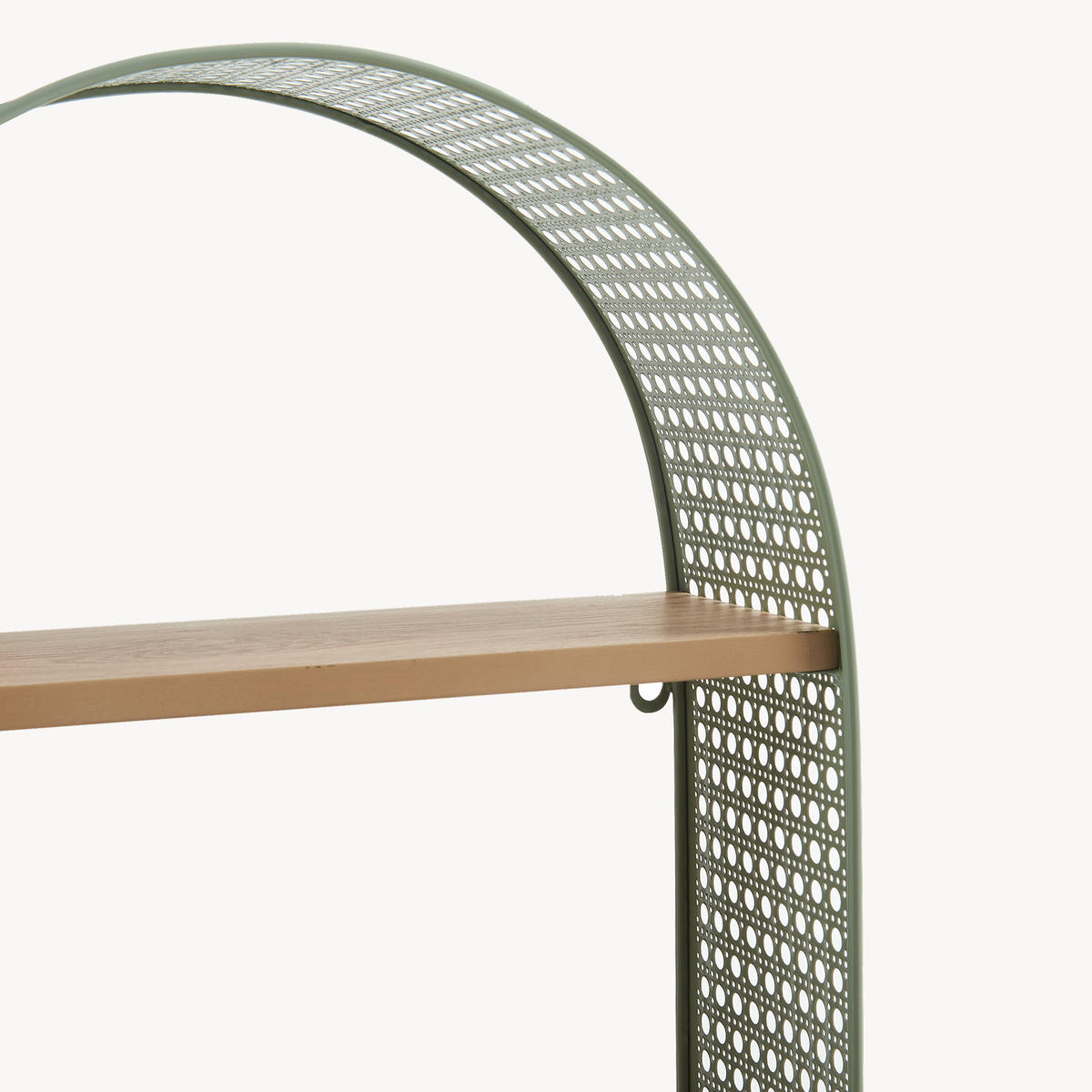 WANDREGAL Jäller II. - Grün, Holzwerkstoff/Metall (34.5/53/13.5cm) - [en.casa]