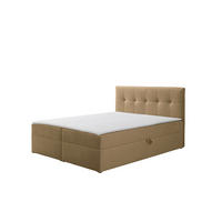 BOXBETT Toronto 160x200 Bonell-Matratze H3 und Topper - Hellbraun/Silberfarben, Holz/Holzwerkstoff (160/200cm) - Ravio