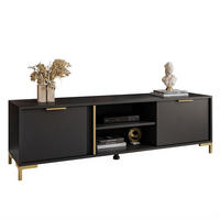 TV Element LARETTO 153 cm anthrazit - Schwarz, Holzwerkstoff (153/47/40cm) - Lookway
