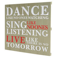 WANDSCHILD SING SHABBY-LOOK Grün - Grün, Holz (60/60/3cm) - MCW