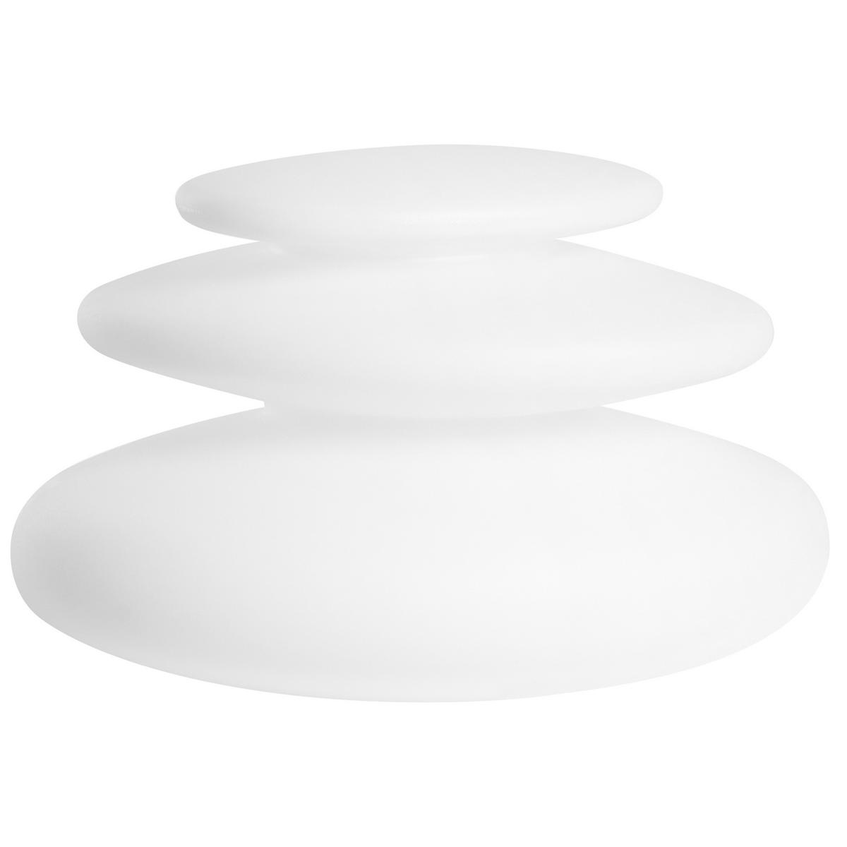 LED Outdoor Tischlampe mit Fernbedienung Weiß Glenns - Weiß, Kunststoff (42/42/28cm) - Beliani
