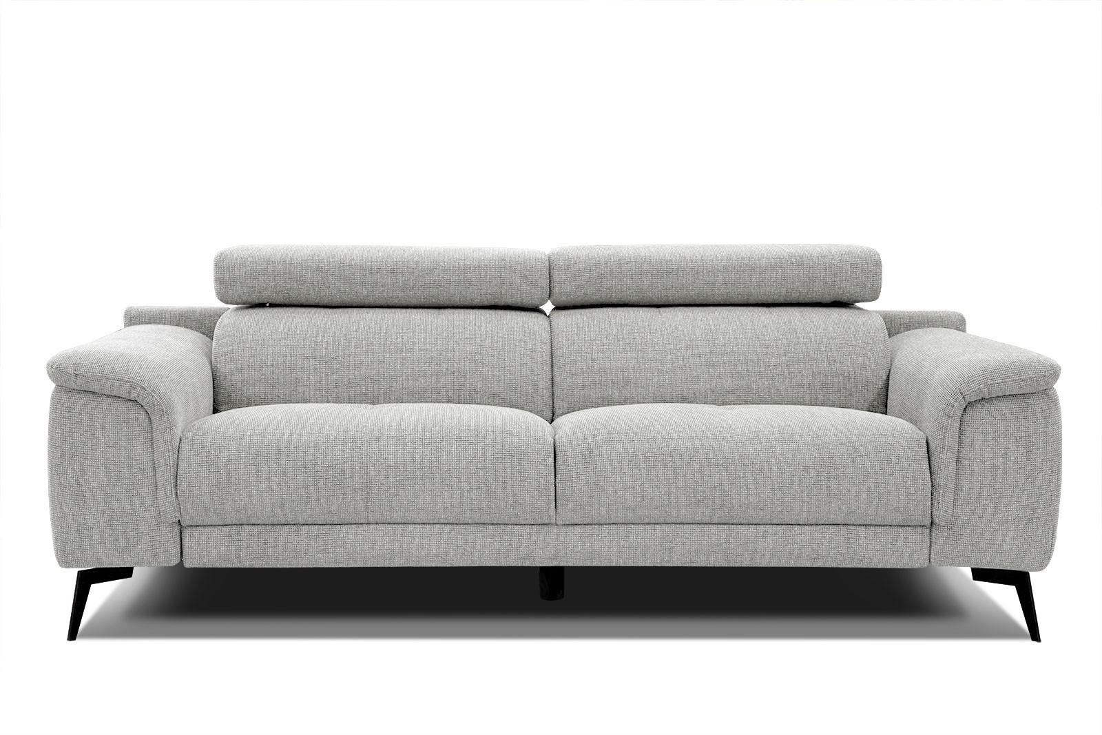 SOFA FIERO 3-Sitzer, hellgrau - Hellgrau, Holzwerkstoff/Textil (212/82/103cm) - Courtois Laville