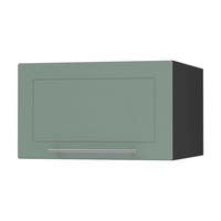 KLAPPHÄNGESCHRANK Kvantum W6B/50 Mint Matt / Schwarz Matt 50 / 59 / 36cm - Schwarz/Mintgrün, Holz/Holzwerkstoff (50/36/59cm) - Feldmann-Wohnen