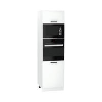 MIKROWELLENUMBAUSCHRANK D60PK MVP/L - Morvex - Stilvolles Küchenelement - Weiß, Holz/Metall (60/213.3/56cm) - ROYAL24_MARKT