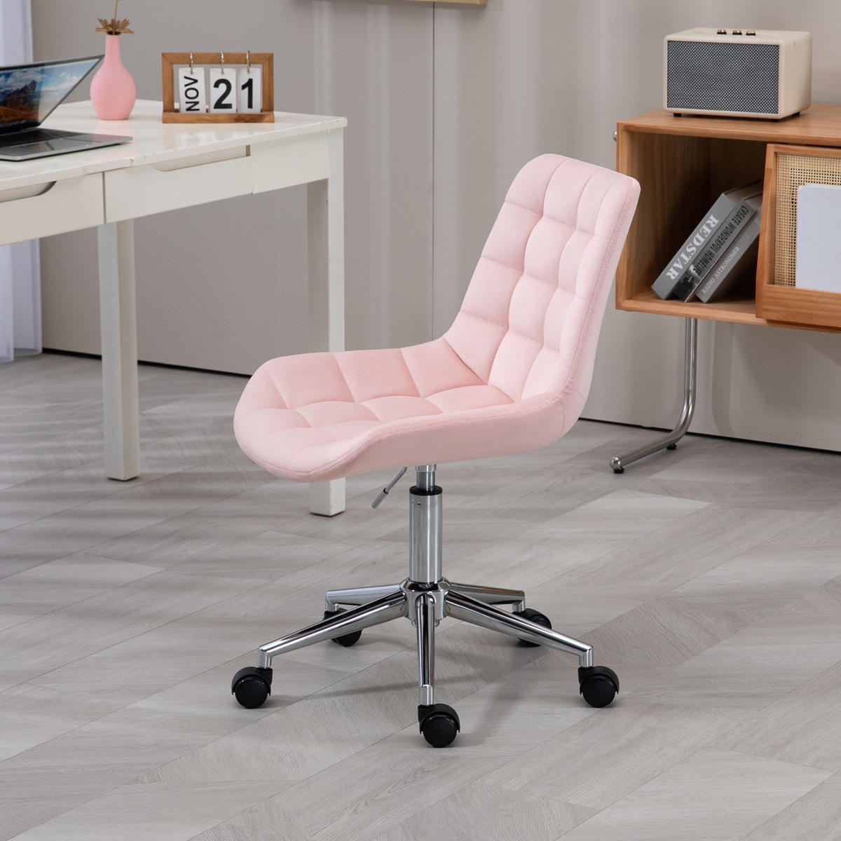 SCHREIBTISCHSTUHL MICKY Rosa - Rosa, Textil (50/92/54cm) - SVITA