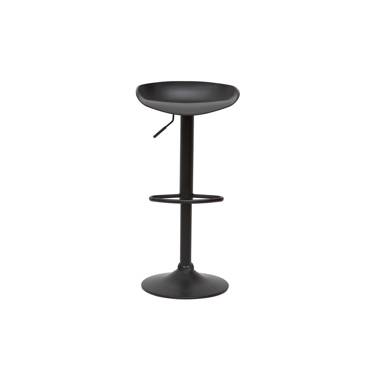 BARHOCKER Schwarz Metallbeine 2er-Set PEBBLE - Schwarz, Kunststoff (43.5/89.5/43.5cm) - Miliboo