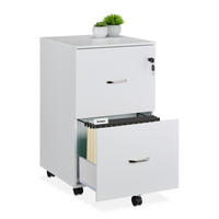 ROLLCONTAINER - Silberfarben/Weiß, Holzwerkstoff/Kunststoff (43/72/46cm) - Relaxdays