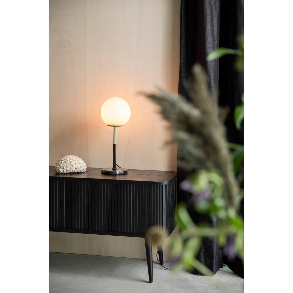 TISCHLAMPE Orion - Schwarz, Glas (18/18/45cm) - Zuiver