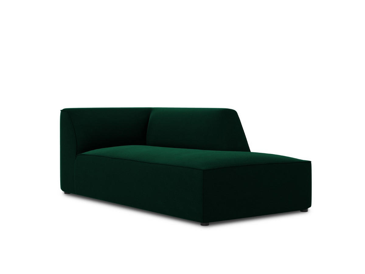 CHAISELONGUE rechts Ruby aus Samt flaschengrün - Dunkelgrün, Textil (93/69/180cm) - Micadoni