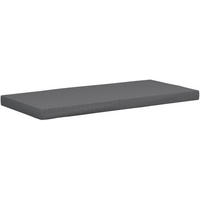 SITZKISSEN eckig 106/48/8 cm Kunststoff Dunkelgrau - Dunkelgrau, Kunststoff/Textil (48/106/8cm) - CLP