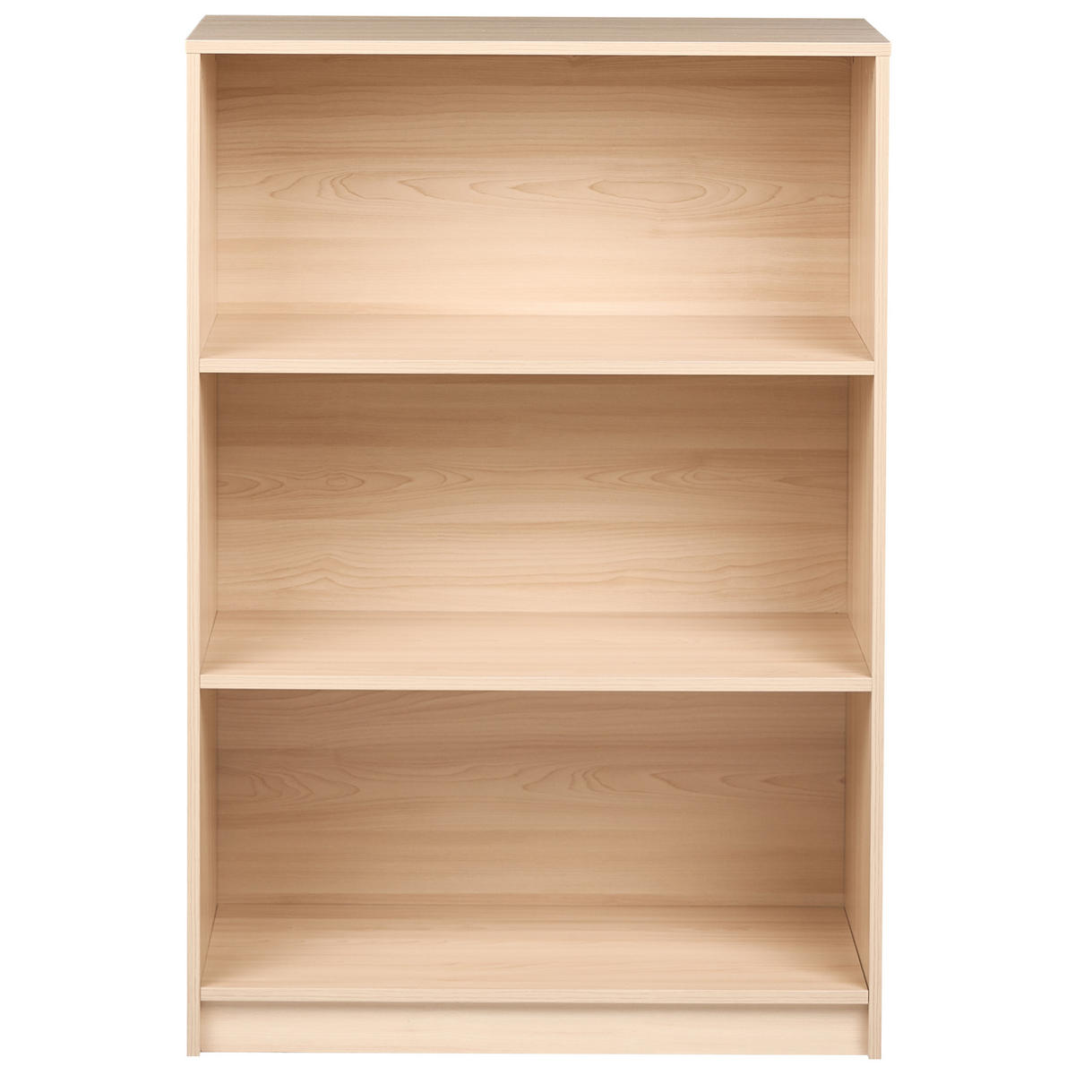 BÜCHERREGAL mit 3 Ebenen 117 cm Hellbraun Zehna - Hellbraun, Holzwerkstoff (80/117/40cm) - Beliani