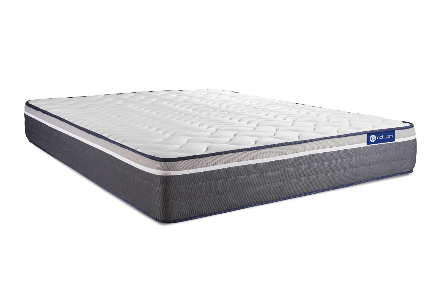Thumbnail - Actisom Bett, Grau, Textil, H4, 7-Zonen, Höhe ca. 26 cm, 200x200 cm, Oeko-Tex® Standard 100, Schlafzimmer, Betten