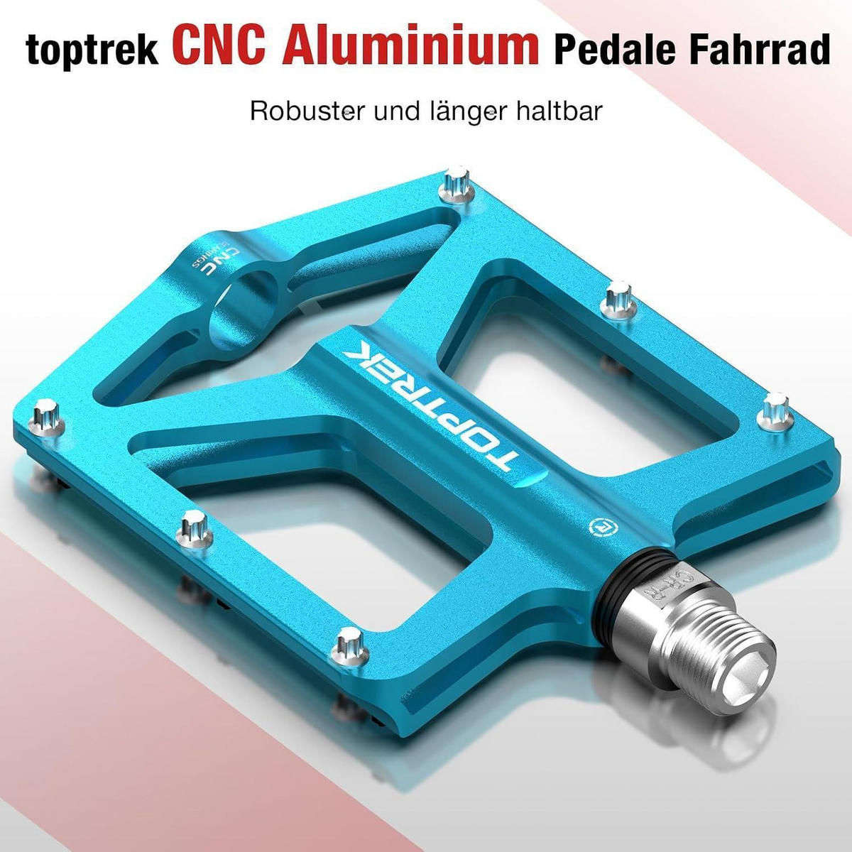 FAHRRADPEDALE Set CNC Aluminium mit 3 Lagern Hellblau - Hellblau, Metall (10.2/1.5/12.5cm)