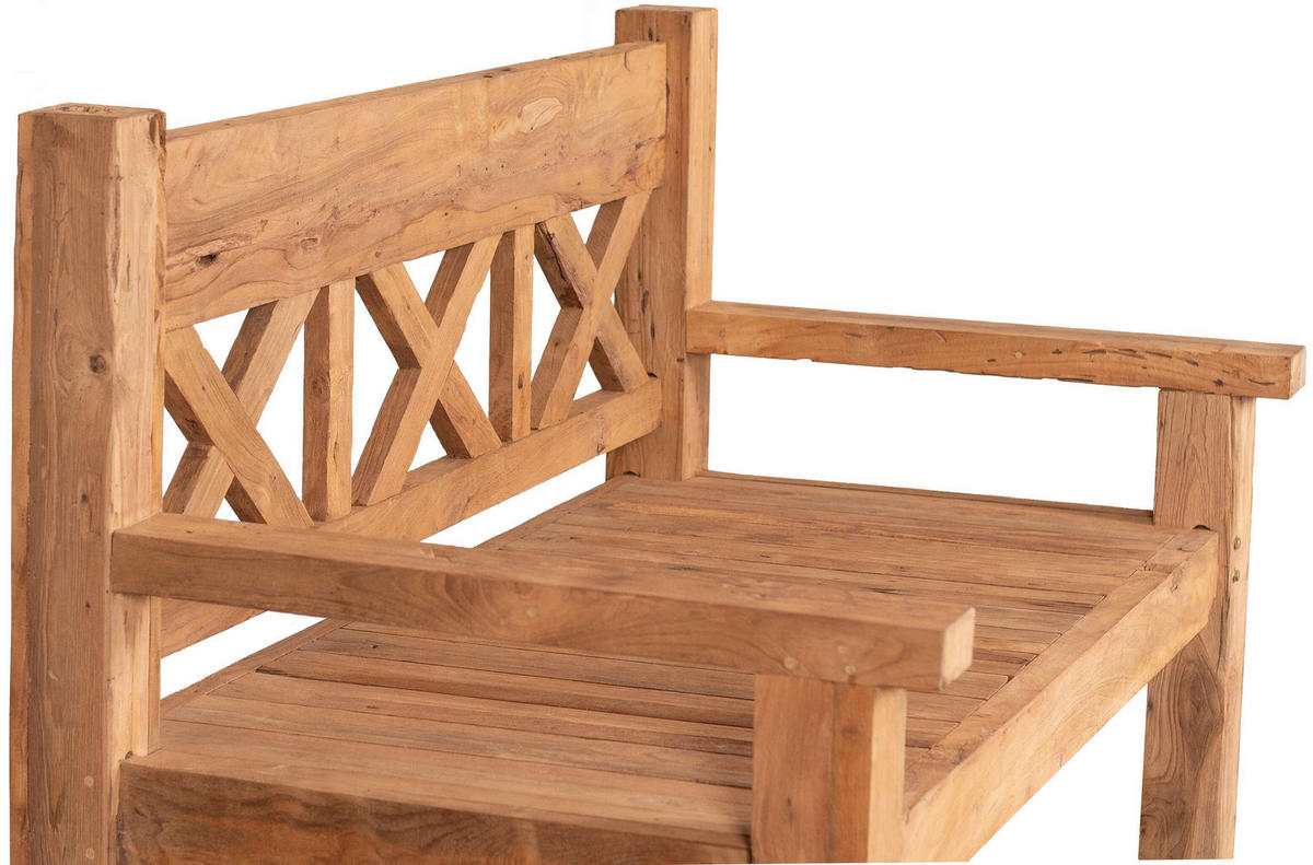 GARTENBANK Rustique - Naturfarben, Holz (160/99/73cm) - Mr. Deko
