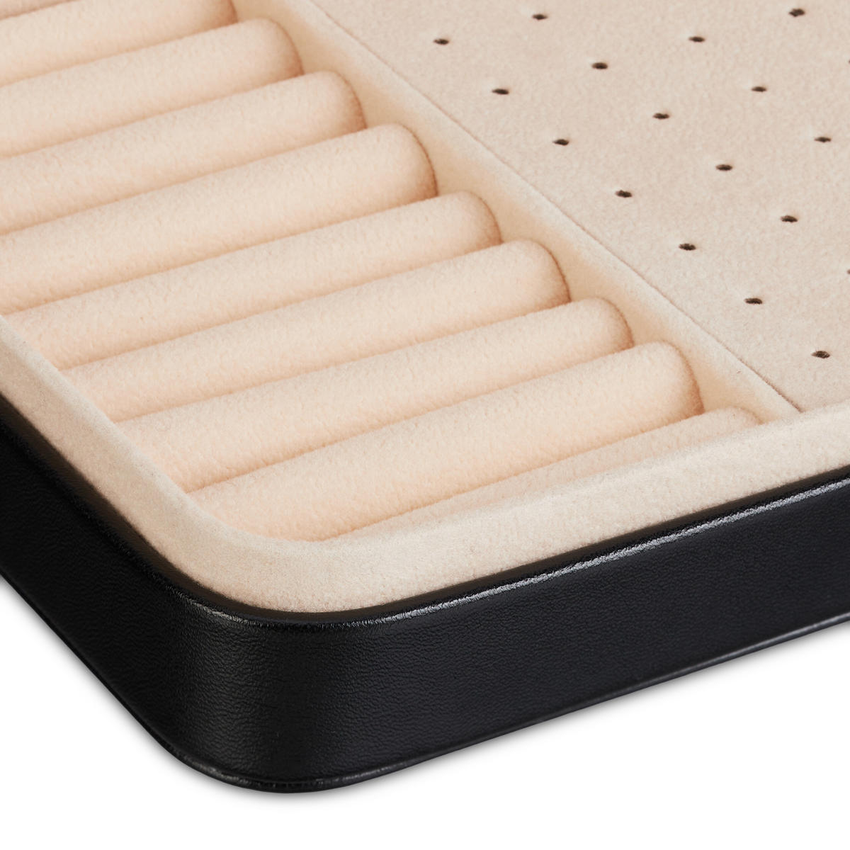 SCHMUCKKÄSTCHEN - Schwarz, Holzwerkstoff/Kunststoff (21/4.5/14.5cm) - Relaxdays