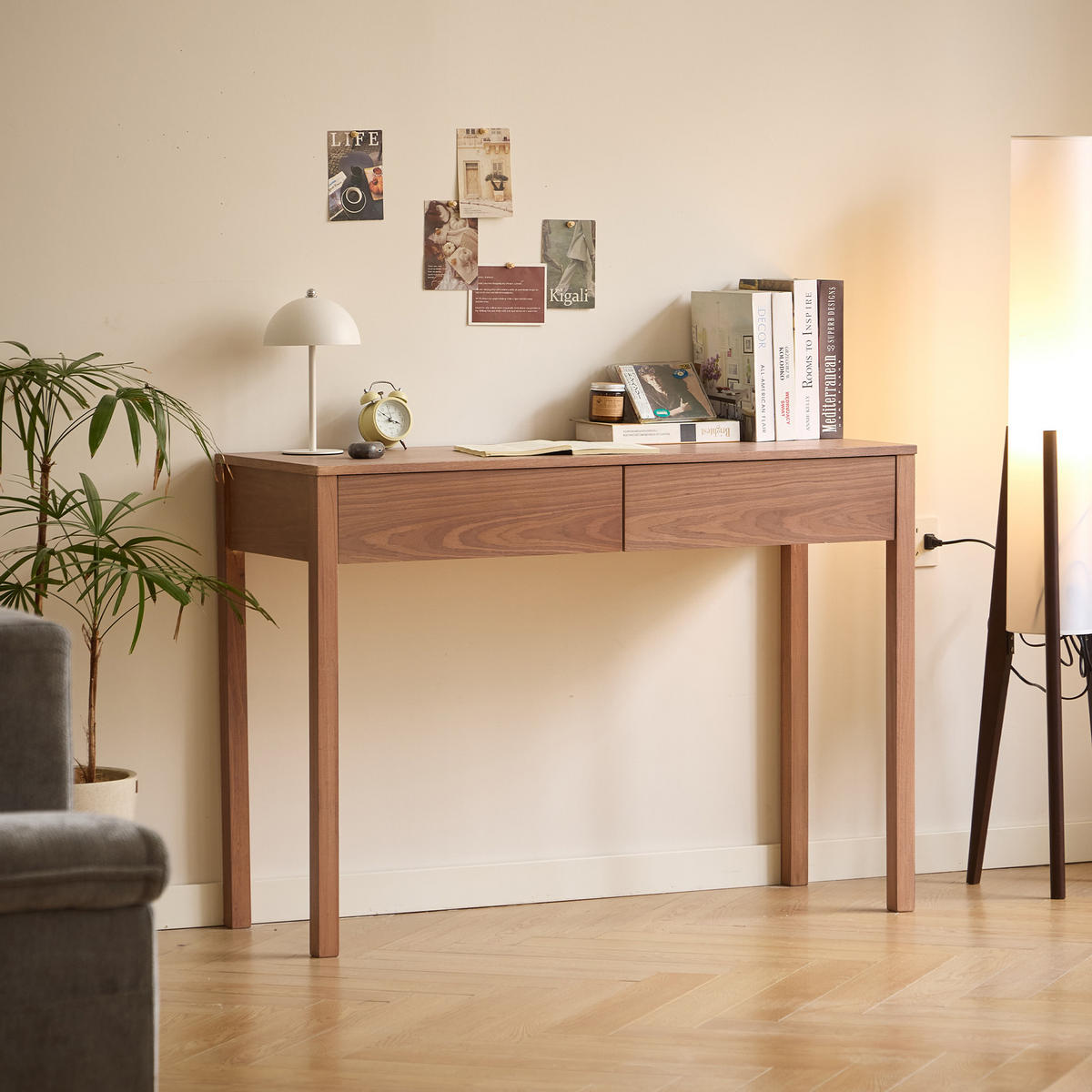 SCHREIBTISCH Rechteckig Braun 110 x 40 x 78 cm - Braun, Holz (40/110/78cm) - Nordlys