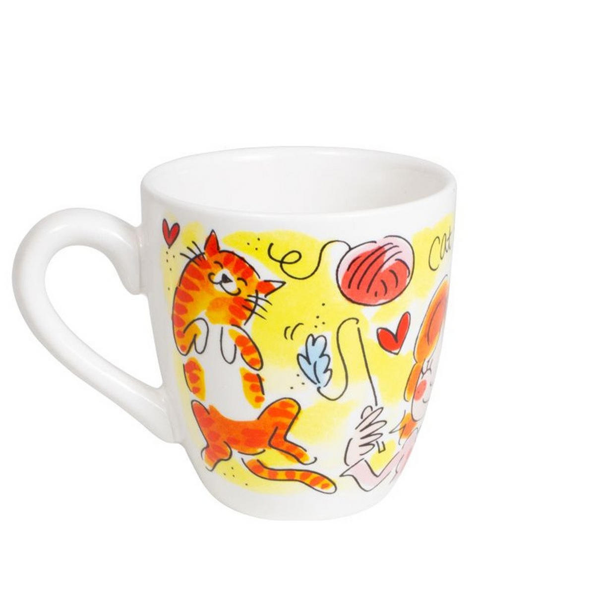 MINI-BECHER Katzenliebhaber in Bunt - 200 ml - Multicolor, Keramik (0.2L) - Blond Amsterdam