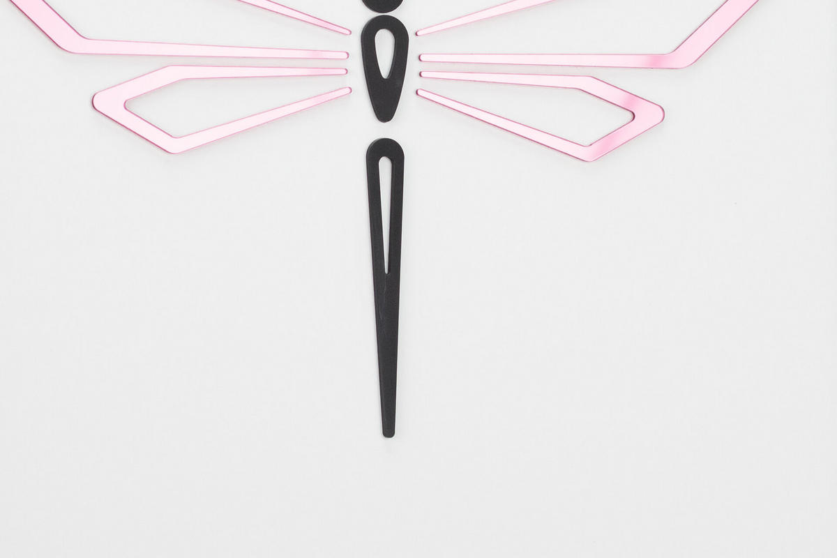 WANDBILD Rosa 40/60 cm - Pink/Schwarz, Glas (1/60cm) - KUNSTLOFT