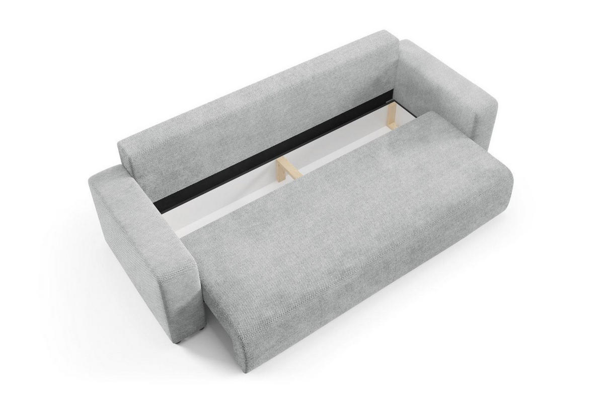 SCHLAFSOFA mit Bettkasten Grau - Grau, Textil (247/88/93cm) - Furnisell