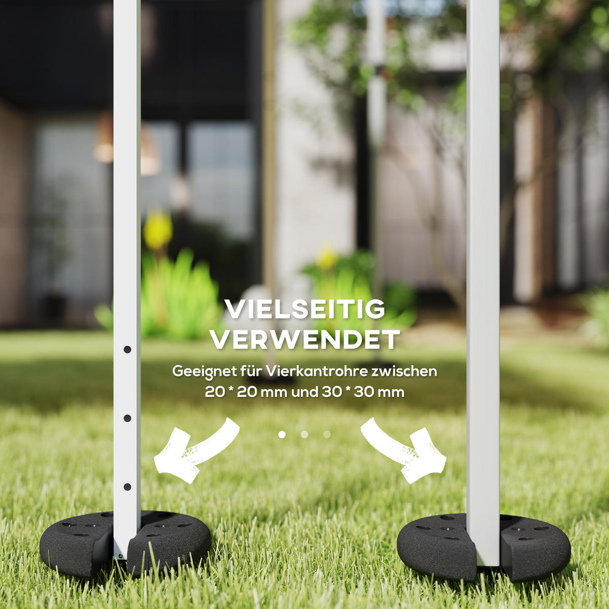 STANDFUSS Kunststoffmantel Zementkern Ø 20 x 4,5 cm Schwarz - Schwarz, Kunststoff (20/20cm) - Outsunny