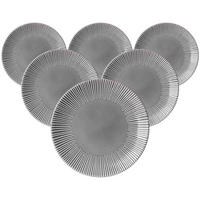 SPEISETELLER Banda Grau ø 27 cm 6er Set - Grau, Keramik (27cm) - Ritzenhoff Breker