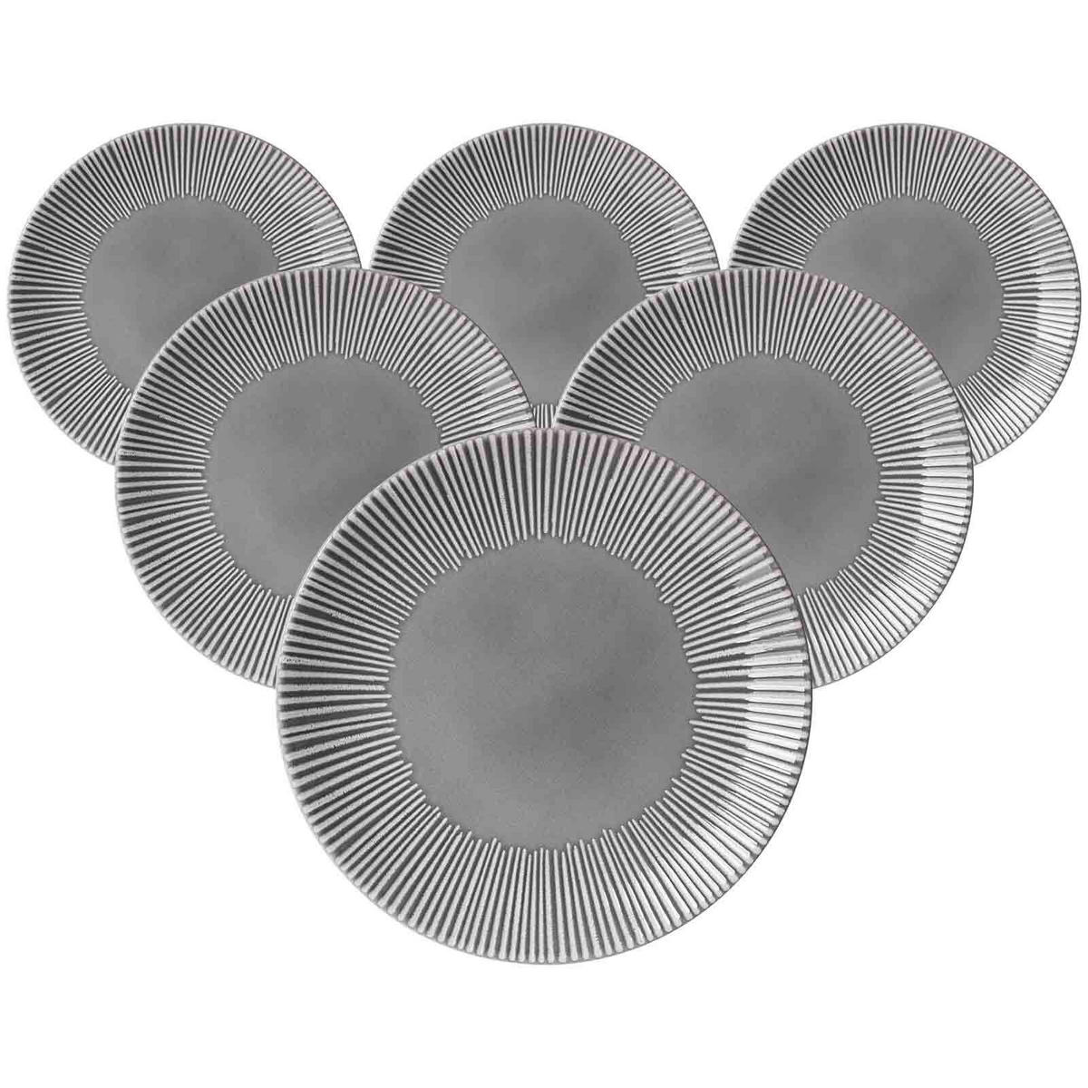 SPEISETELLER Banda Grau ø 27 cm 6er Set - Grau, Keramik (27cm) - Ritzenhoff Breker