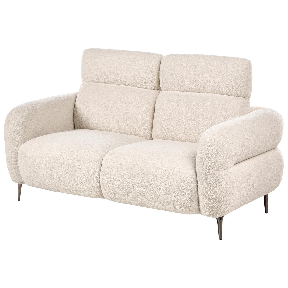 2-SITZER-SOFA Bouclé Cremeweiß Artuna - Creme, Textil (164/78/92cm) - Beliani
