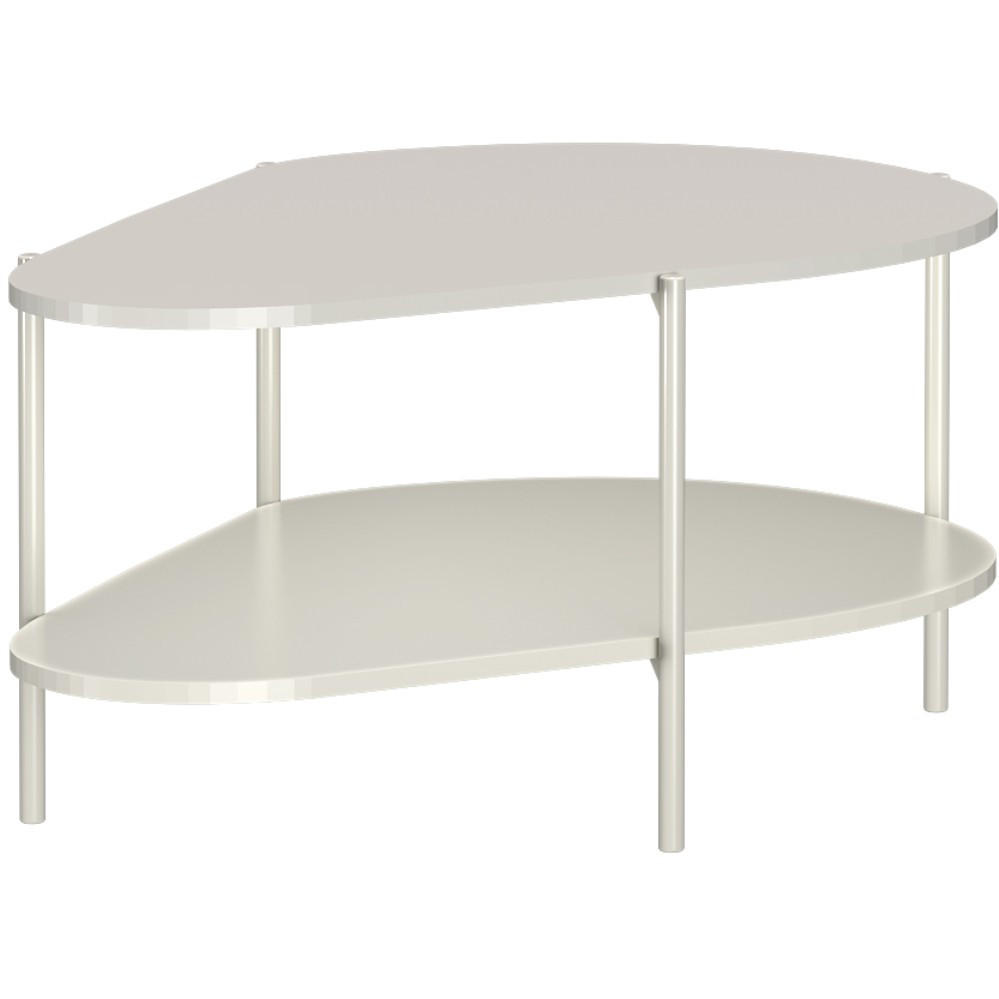 COUCHTISCH Lume in Tropfenform mit Metallgestell, kaschmir - Kaschmir, Holzwerkstoff (65/90/45cm) - Beautysofa