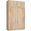 KLEIDERSCHRANK Eiche Sonoma 245/150/60 - Sonoma Eiche, Holzwerkstoff (150/245/60cm) - RAUMHIRSCH FURNITURE