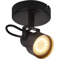 DECKENSTRAHLER Glimmera 10/10.5/10.5 cm - Schwarz, Metall (10.5/10/10.5cm) - ZMH