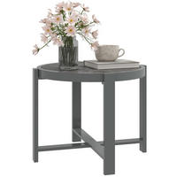 BALKONTISCH 60/60/46 cm wetterfest mit 5 mm Hartglasplatte und Aluminiumgestell, Grau - Naturfarben, Metall (60/60/46cm) - Redom